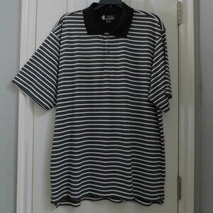 IZOD Mens Polo XFG Golf Cool-FX Navy White Strip Size XL